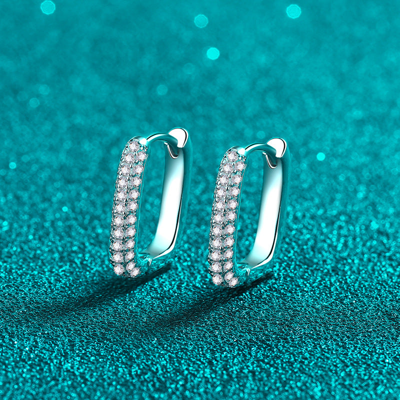 Moissanite Earrings in 925 Sterling Silver