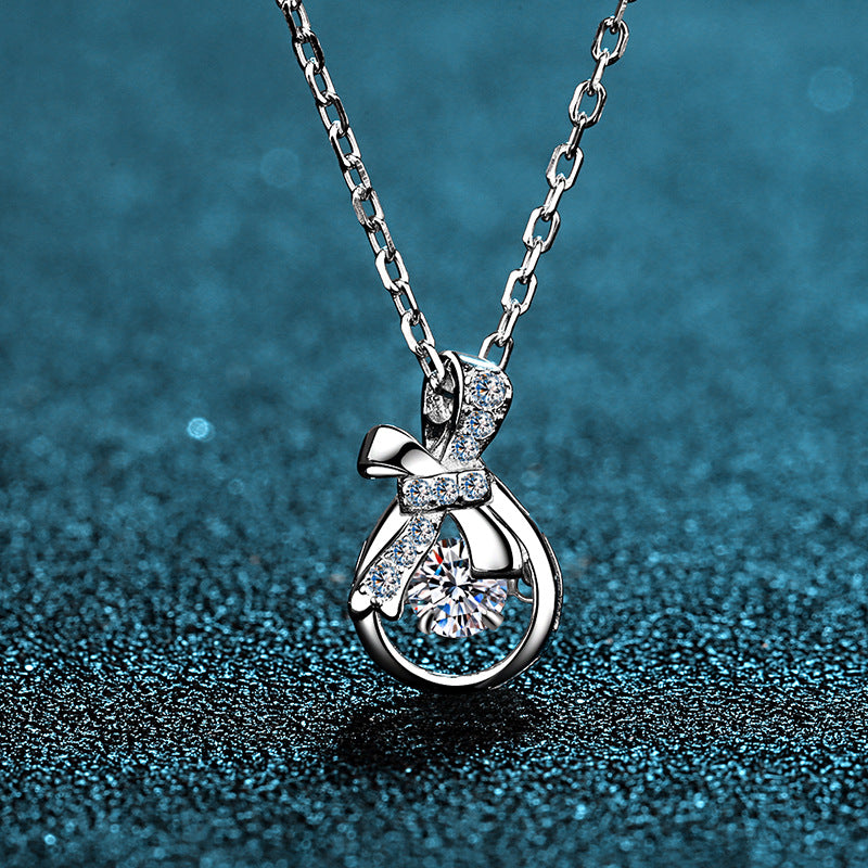 Moissanite Necklaces in 925 Sterling Silver 0.3ct 0.5ct