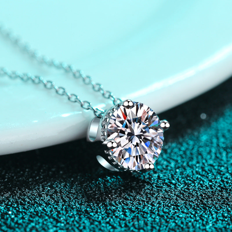 Moissanite Necklaces in 925 Sterling Silver 1ct