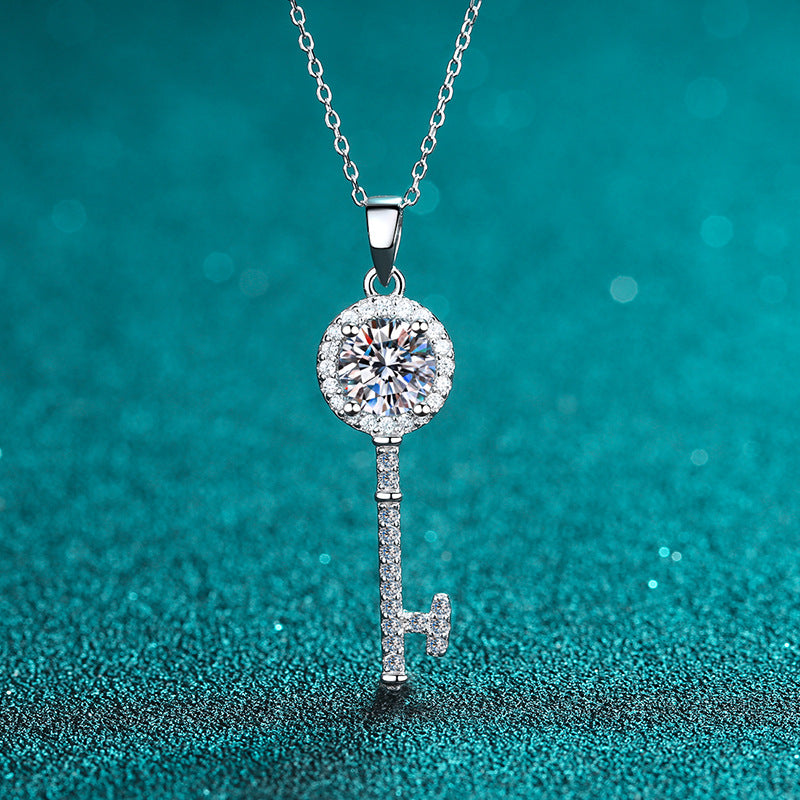 Moissanite Necklaces in 925 Sterling Silver 0.5ct 1ct