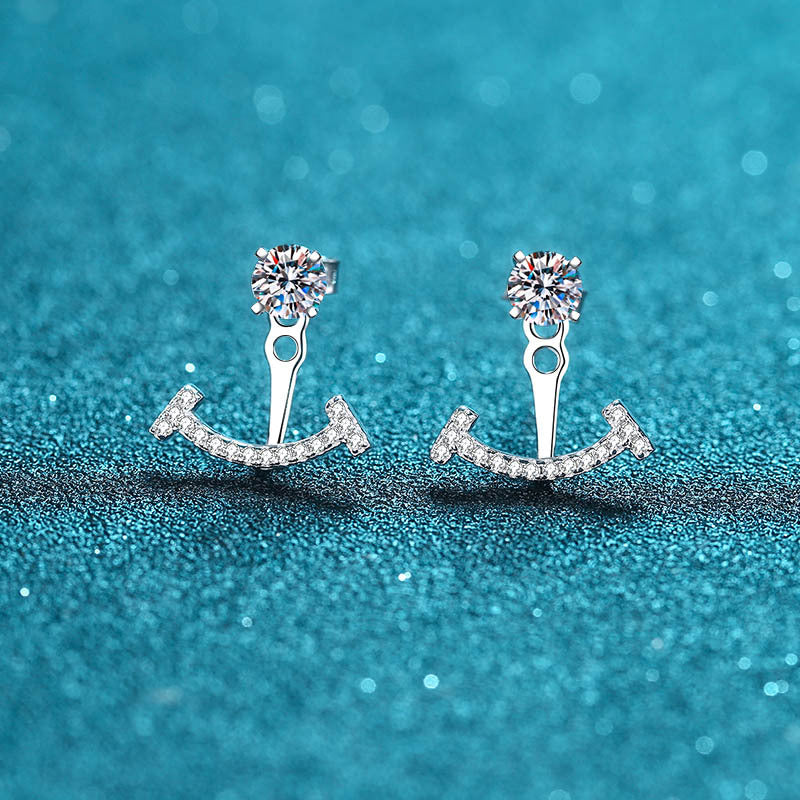 Moissanite Earrings in 925 Sterling Silver