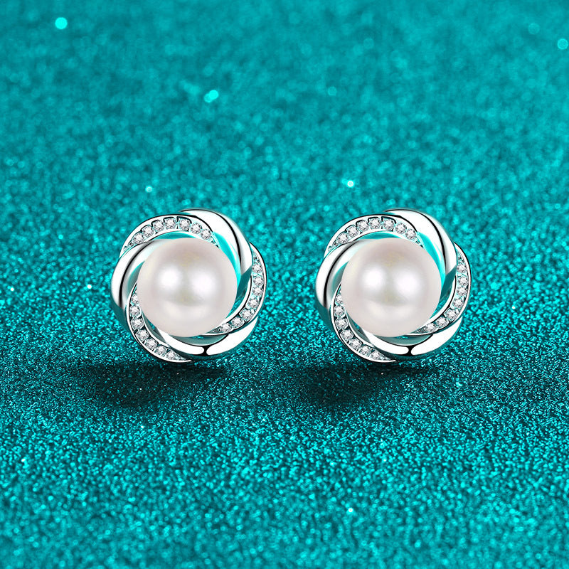 Moissanite Earrings in 925 Sterling Silver