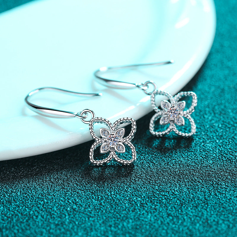 Moissanite Earrings in 925 Sterling Silver