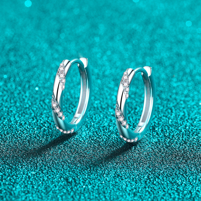 Moissanite Earrings in 925 Sterling Silver