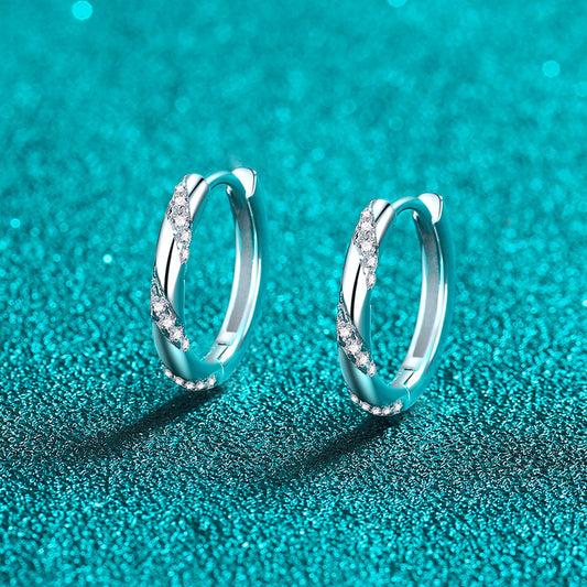 Moissanite Earrings in 925 Sterling Silver