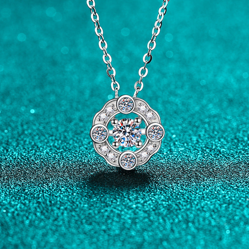 Moissanite Necklaces in 925 Sterling Silver 0.5ct
