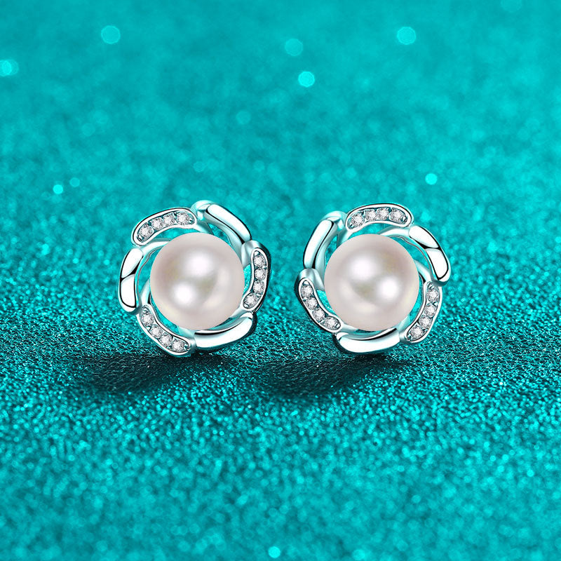 Moissanite Earrings in 925 Sterling Silver