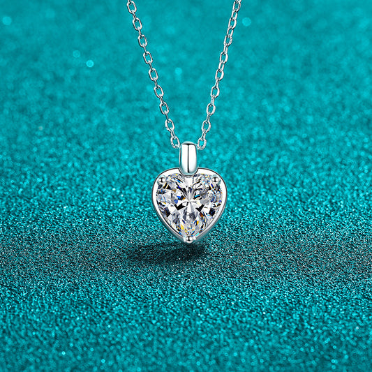 Moissanite Necklaces in 925 Sterling Silver 1ct 2ct