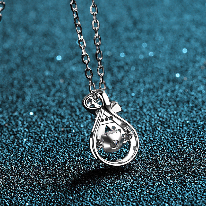 Moissanite Necklaces in 925 Sterling Silver 0.3ct 0.5ct