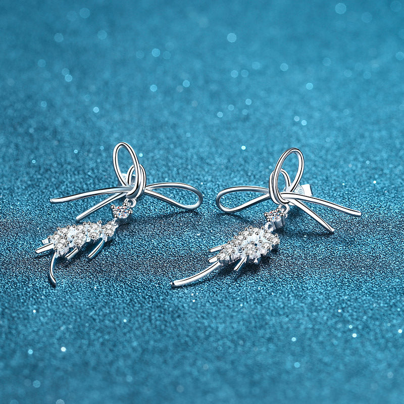 Moissanite Earrings in 925 Sterling Silver