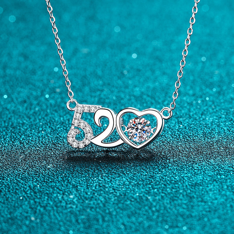 Moissanite Necklaces in 925 Sterling Silver 0.5ct