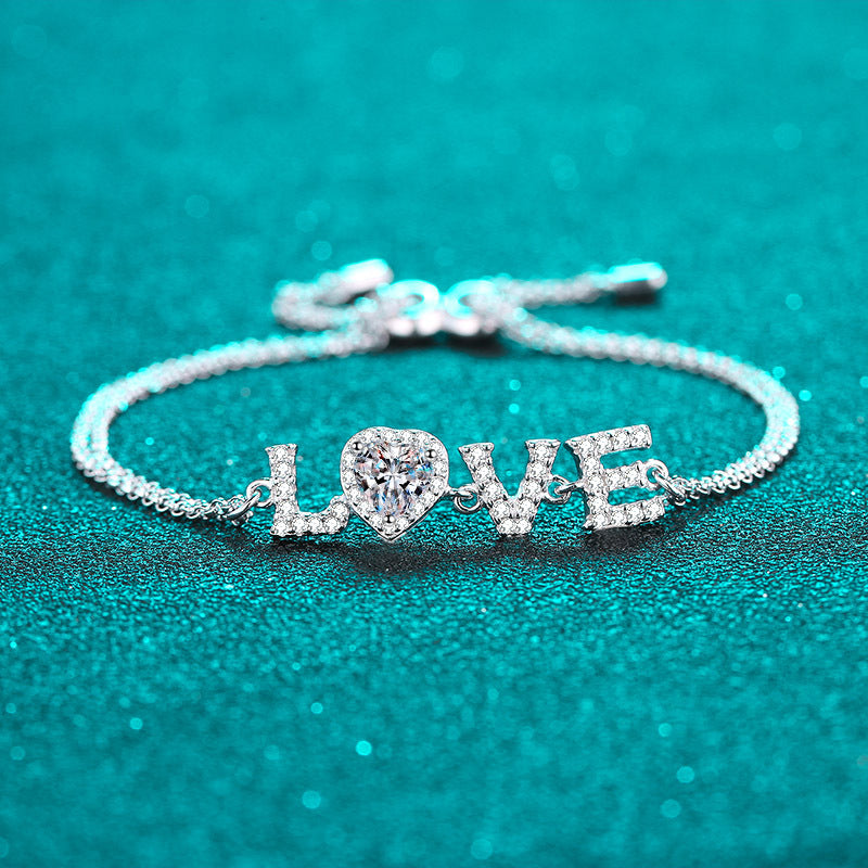 Moissanite Bracelets in 925 Sterling Silver 0.5ct