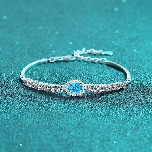 Moissanite Bracelets in 925 Sterling Silver 2.4ct 22cm