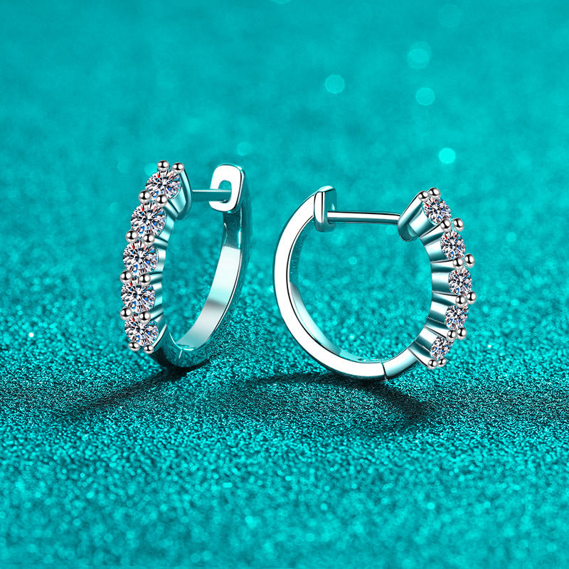 Moissanite Earrings in 925 Sterling Silver