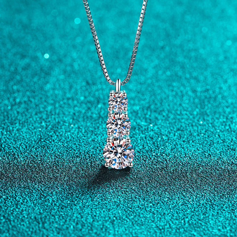 Moissanite Necklaces in 925 Sterling Silver 1.8ct