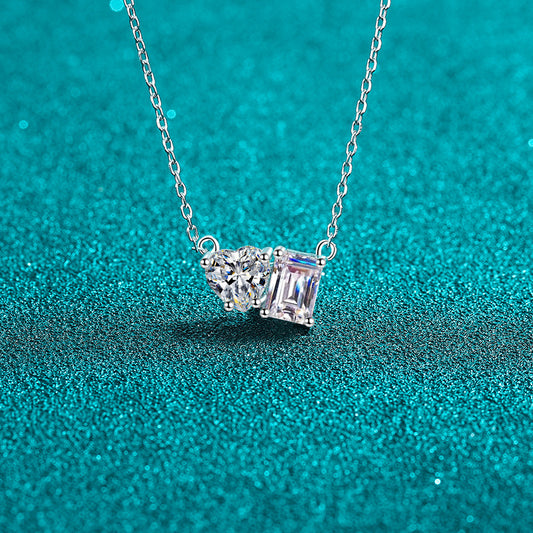 Moissanite Necklaces in 925 Sterling Silver 2ct