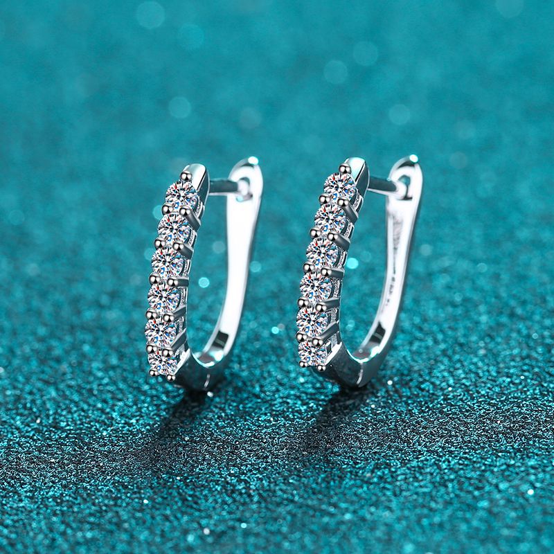 Moissanite Earrings in 925 Sterling Silver
