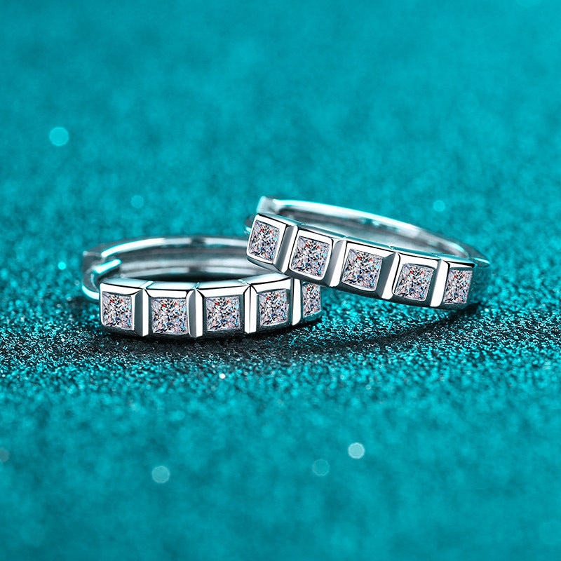 Moissanite Earrings in 925 Sterling Silver