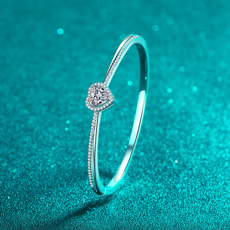 Moissanite Bangles in 925 Sterling Silver 1.45ct