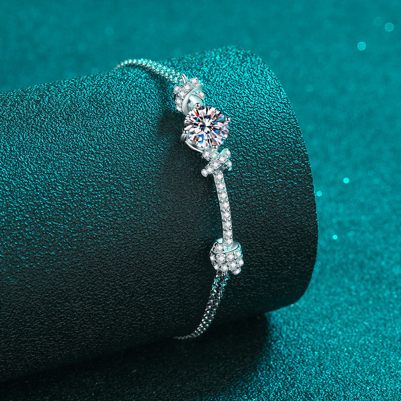Moissanite Bracelets in 925 Sterling Silver 2ct