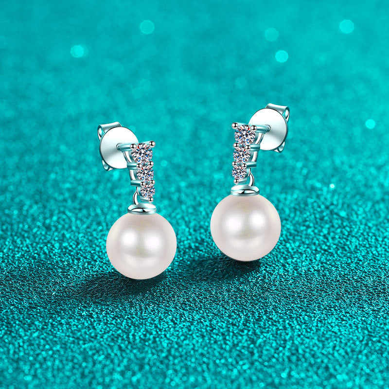 Moissanite Earrings in 925 Sterling Silver