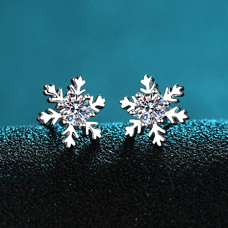 Round cut Moissanite Earrings in 925 Sterling Silver 0.6ct 1ct 2ct