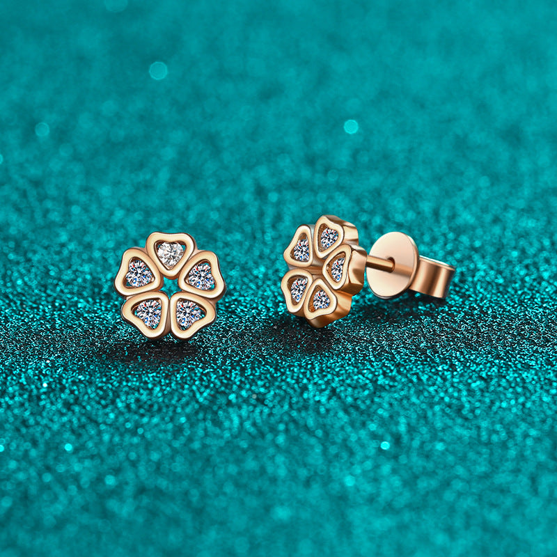Moissanite Earrings in 925 Sterling Silver