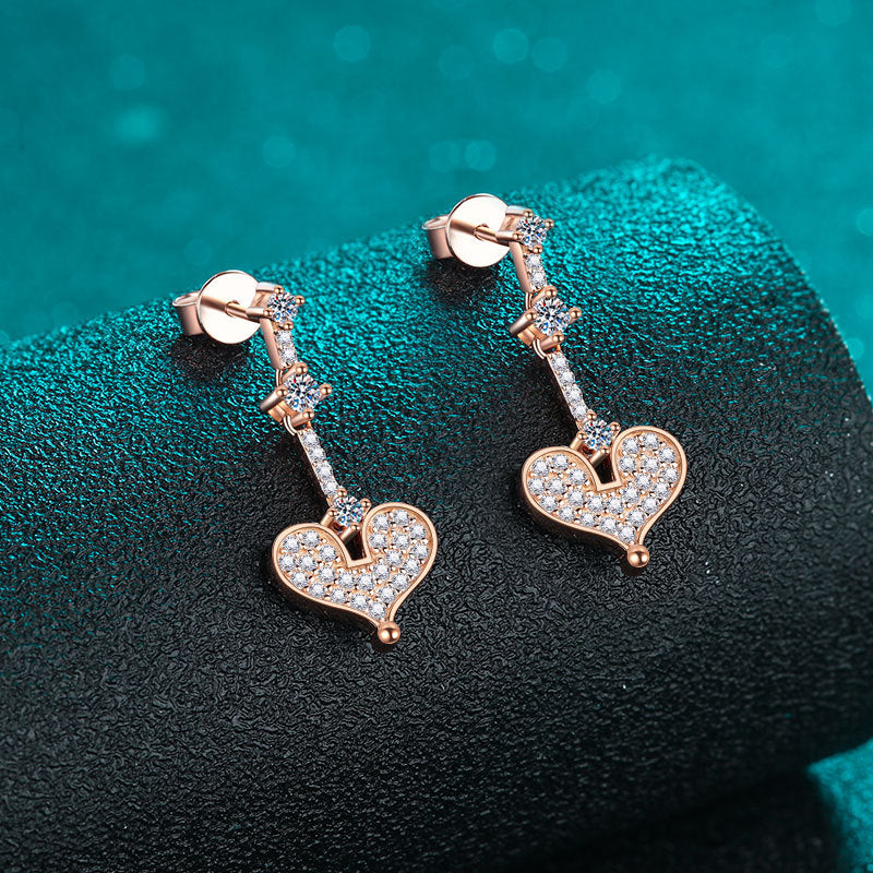 Moissanite Earrings in 925 Sterling Silver