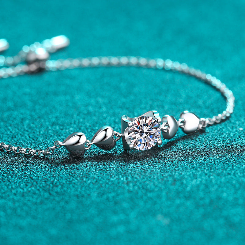 Moissanite Bracelets in 925 Sterling Silver 1ct