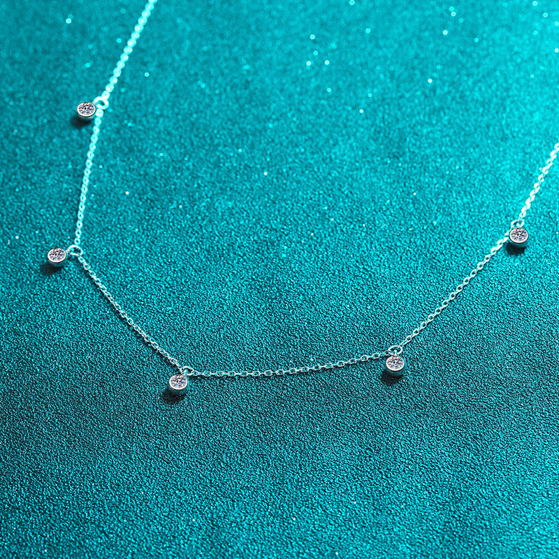Moissanite Necklaces in 925 Sterling Silver 0.5ct