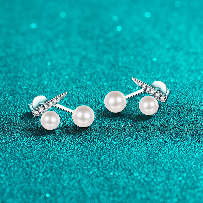 Moissanite Earrings in 925 Sterling Silver