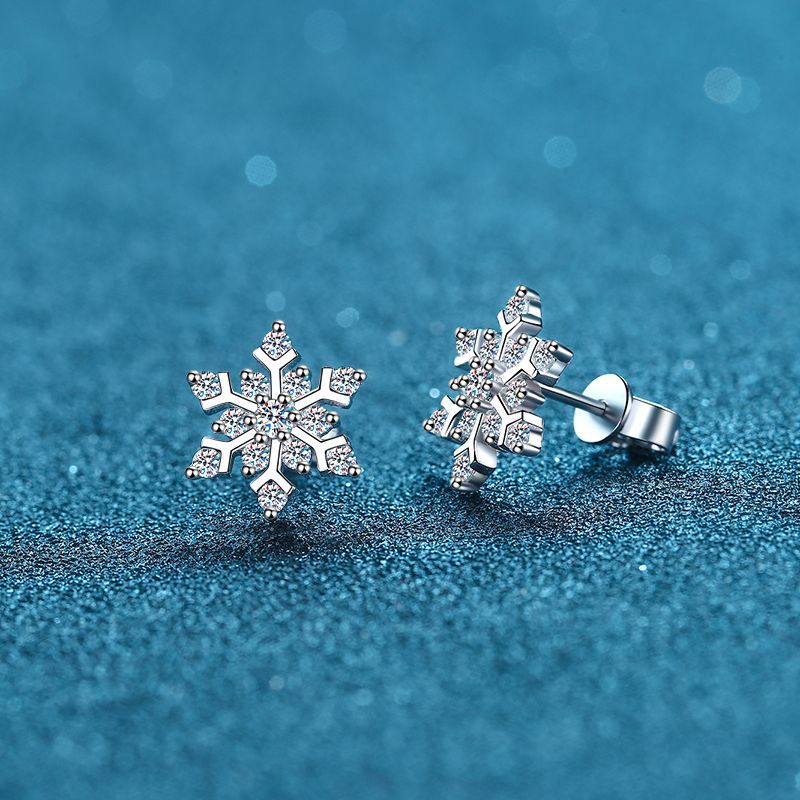Moissanite Earrings in 925 Sterling Silver