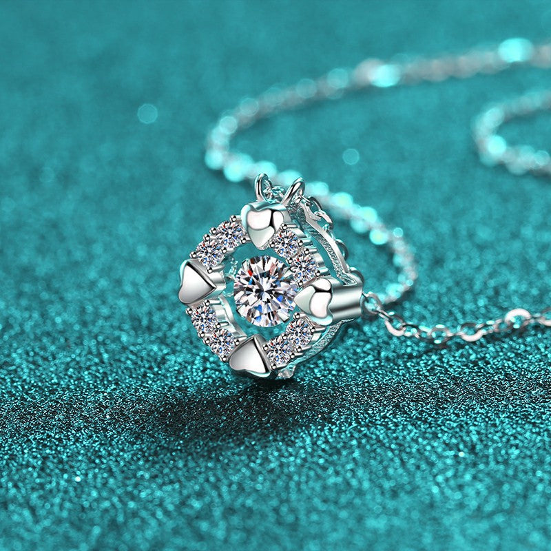 Moissanite Necklaces in 925 Sterling Silver 0.5ct