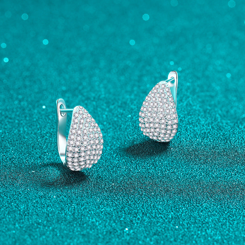 Moissanite Earrings in 925 Sterling Silver