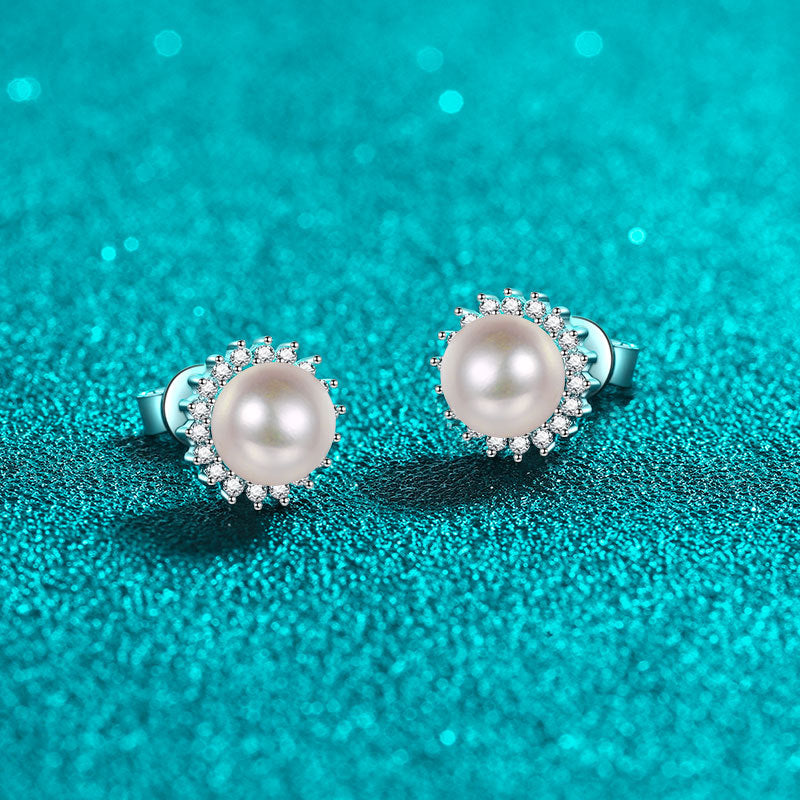 Moissanite Earrings in 925 Sterling Silver