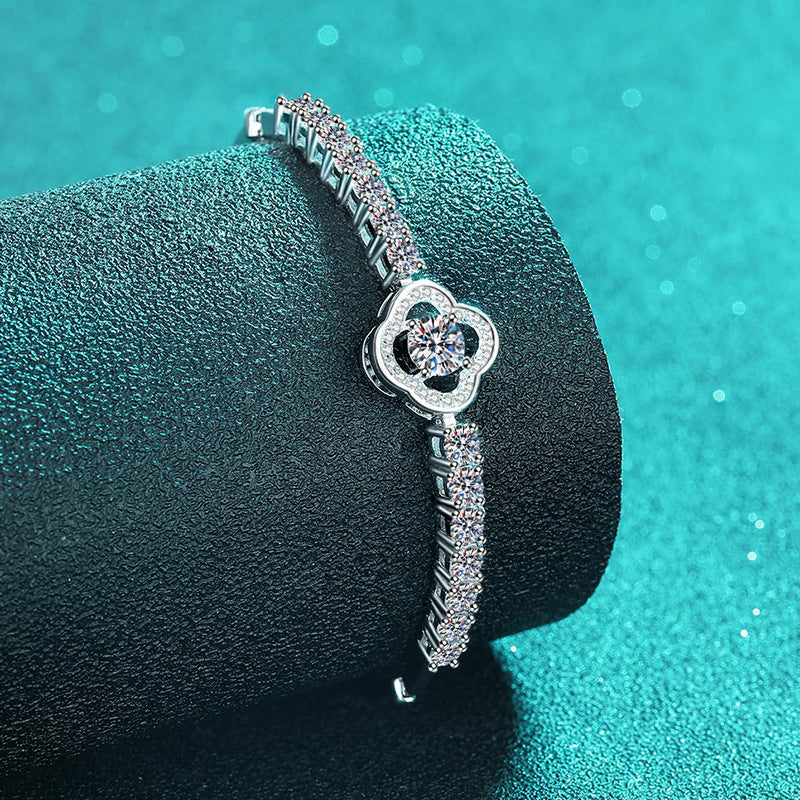 Moissanite Bracelets in 925 Sterling Silver 1.9ct 22cm