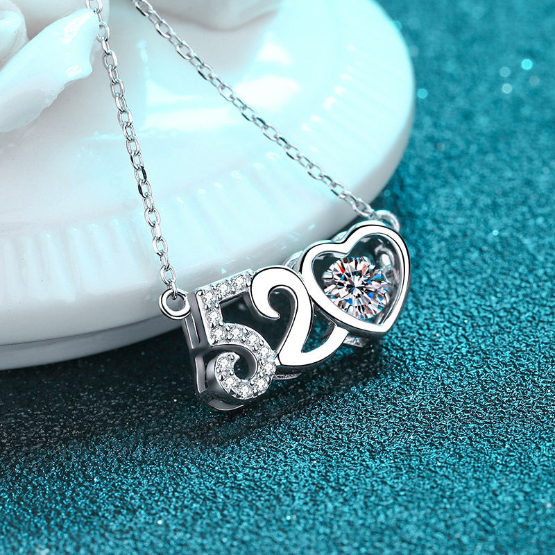 Moissanite Necklaces in 925 Sterling Silver 0.5ct