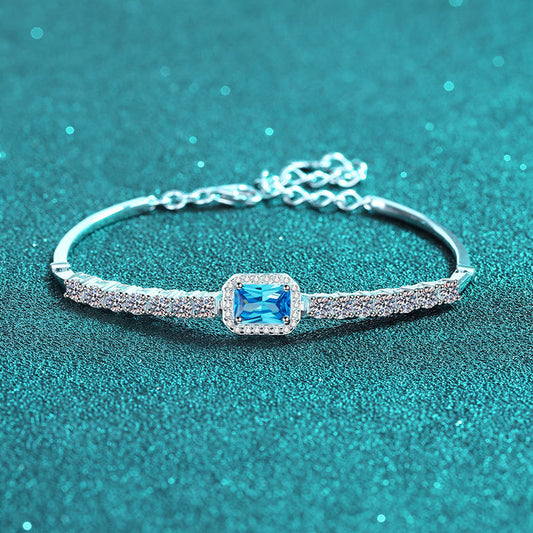 Moissanite Bracelets in 925 Sterling Silver 2.4ct 22cm