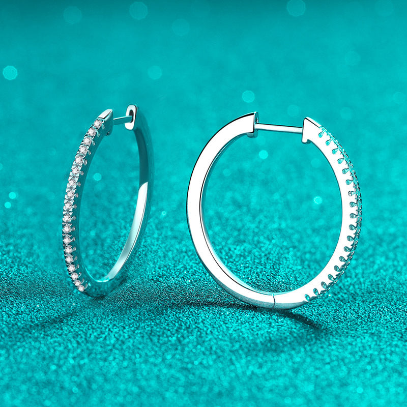 Moissanite Earrings in 925 Sterling Silver