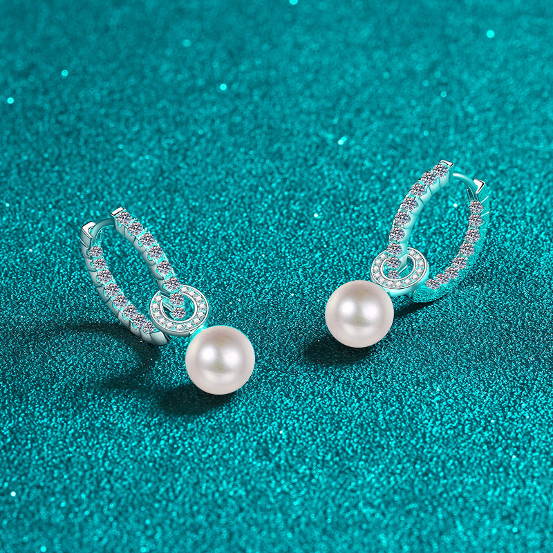 Moissanite Earrings in 925 Sterling Silver