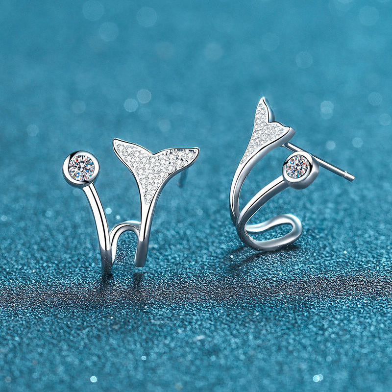 Moissanite Earrings in 925 Sterling Silver