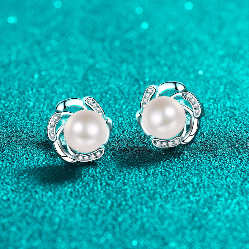 Moissanite Earrings in 925 Sterling Silver