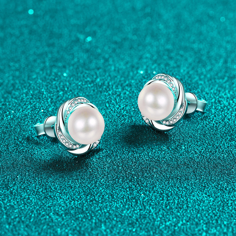 Moissanite Earrings in 925 Sterling Silver
