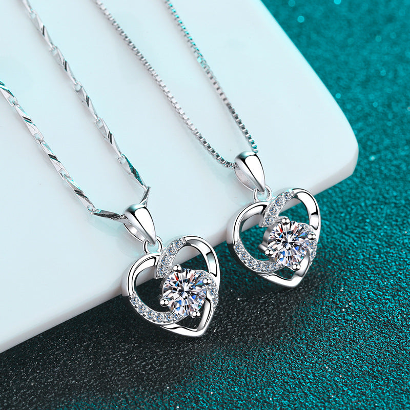 Moissanite Necklaces in 925 Sterling Silver 0.8ct