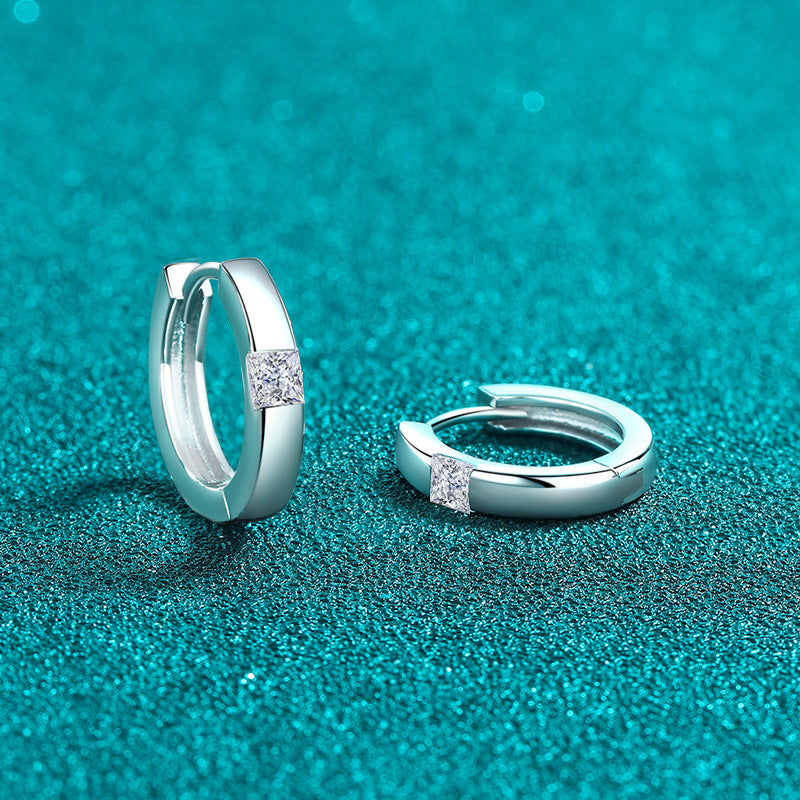 Moissanite Earrings in 925 Sterling Silver