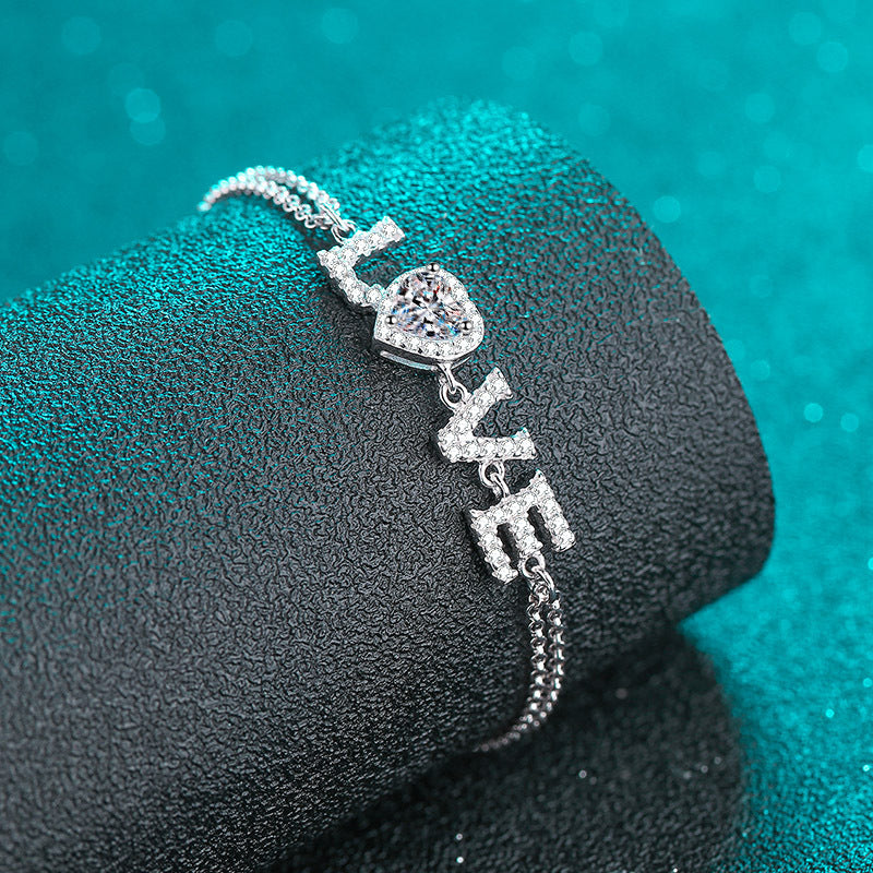Moissanite Bracelets in 925 Sterling Silver 0.5ct