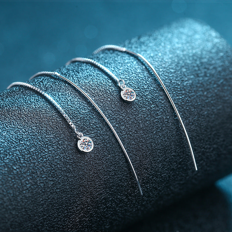 Moissanite Earrings in 925 Sterling Silver
