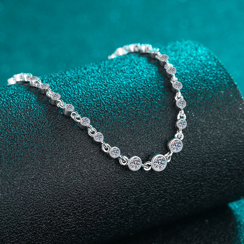 Moissanite Bracelets in 925 Sterling Silver 0.87ct