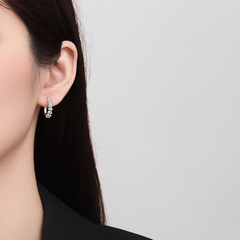 Moissanite Earrings in 925 Sterling Silver