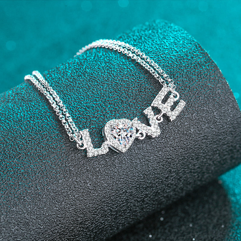 Moissanite Bracelets in 925 Sterling Silver 0.5ct